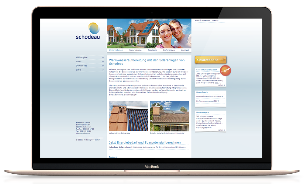 CMS Website für Schodeau GmbH