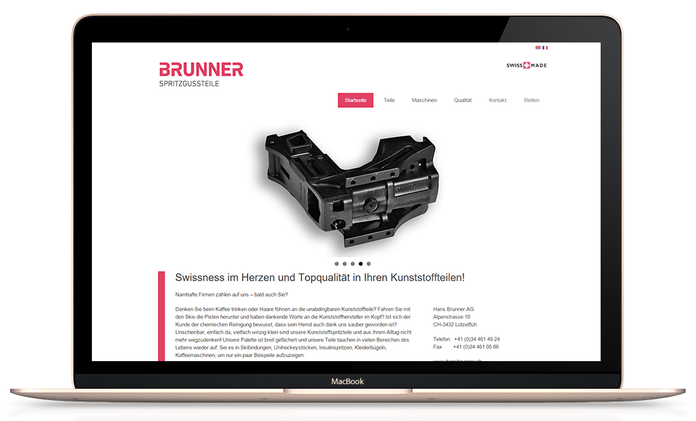Responsive Wordpress Website Brunner Spritzgussteile